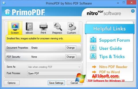 Képernyőkép PrimoPDF Windows 10