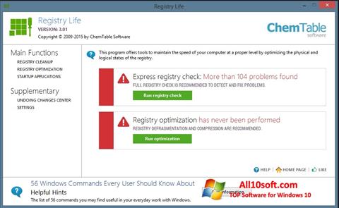 Képernyőkép Registry Life Windows 10
