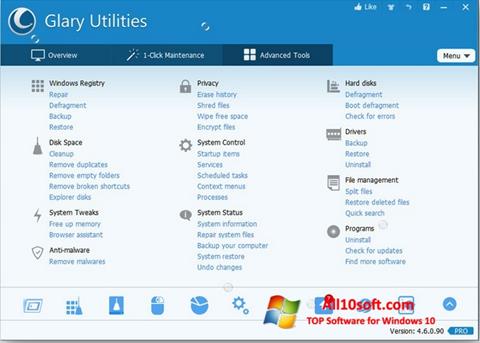 Képernyőkép Glary Utilities Pro Windows 10