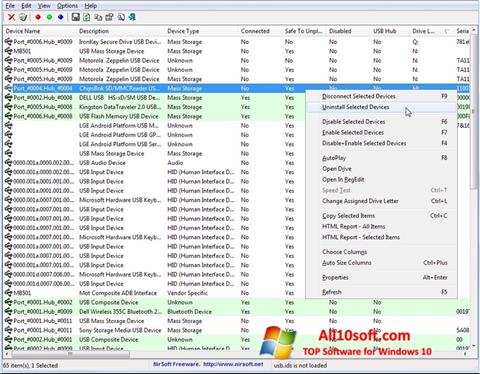 Képernyőkép USB Manager Windows 10