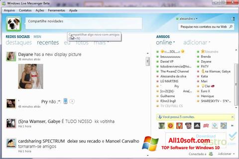 Képernyőkép Windows Live Messenger Windows 10