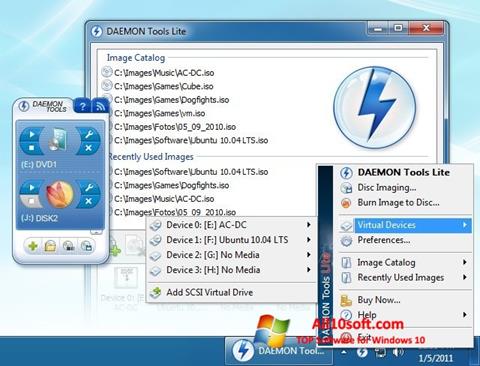 Képernyőkép DAEMON Tools Lite Windows 10