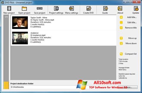 Képernyőkép DVD Flick Windows 10