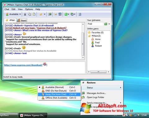 Képernyőkép Vypress Chat Windows 10