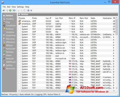 Képernyőkép Essential NetTools Windows 10