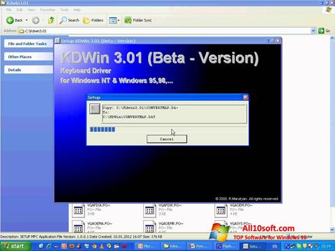 Képernyőkép KDWin Windows 10