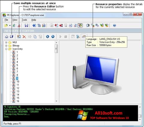Képernyőkép PE Explorer Windows 10