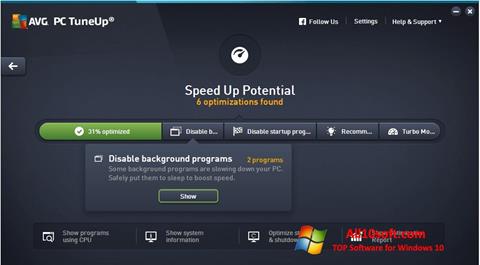 Képernyőkép AVG PC Tuneup Windows 10