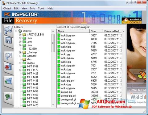 Képernyőkép PC Inspector File Recovery Windows 10