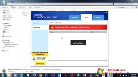 Képernyőkép DriverScanner Windows 10