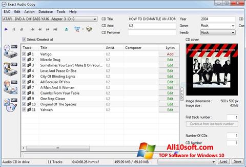 Képernyőkép Exact Audio Copy Windows 10