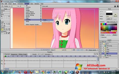 Képernyőkép Anime Studio Windows 10