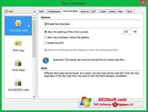 Képernyőkép Nero Image Drive Windows 10
