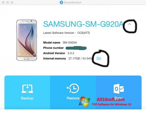 Képernyőkép Samsung Smart Switch Windows 10