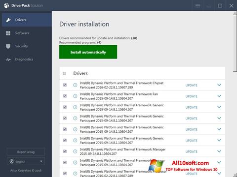 Képernyőkép DriverPack Solution Online Windows 10