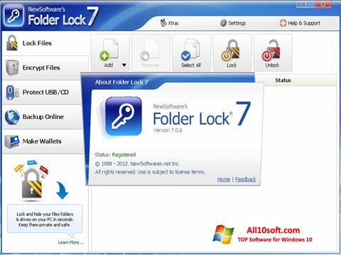 Képernyőkép Folder Lock Windows 10