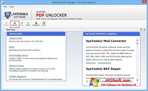 Képernyőkép PDF Unlocker Windows 10
