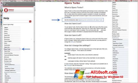 Képernyőkép Opera Turbo Windows 10