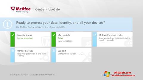 Képernyőkép McAfee LiveSafe Windows 10