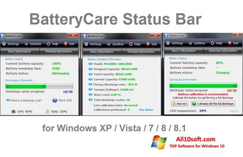 Képernyőkép BatteryCare Windows 10