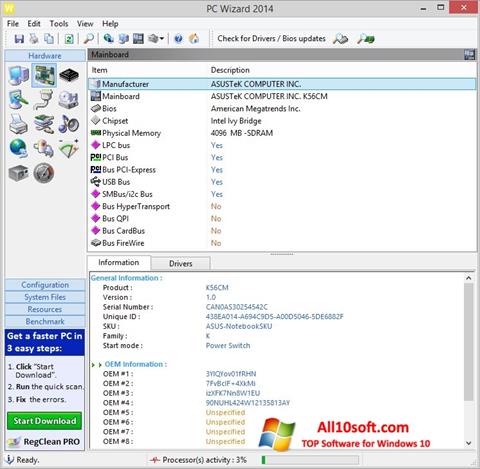 Képernyőkép PC Wizard Windows 10