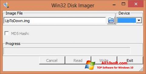 Képernyőkép Win32 Disk Imager Windows 10