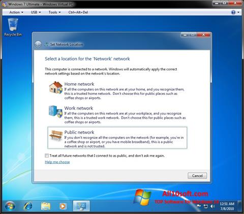 Képernyőkép Windows Virtual PC Windows 10
