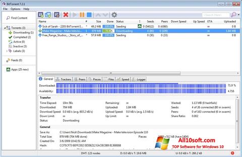 Képernyőkép BitTorrent Windows 10