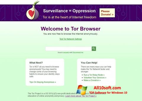 Képernyőkép Tor Windows 10