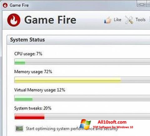 Képernyőkép Game Fire Windows 10