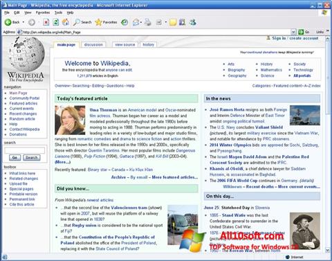 Képernyőkép Internet Explorer Windows 10