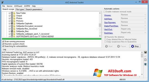 Képernyőkép AVZ Windows 10