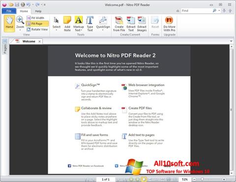 Képernyőkép Nitro PDF Reader Windows 10