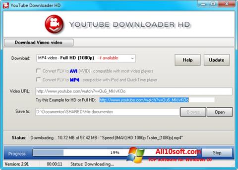 Képernyőkép Youtube Downloader HD Windows 10
