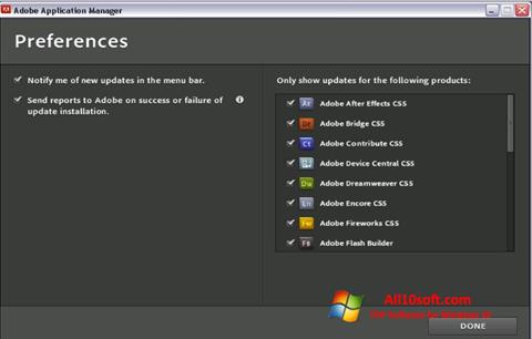 Képernyőkép Adobe Application Manager Windows 10