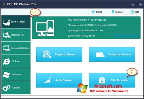 Képernyőkép PC Cleaner Windows 10