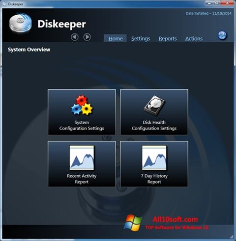 Képernyőkép Diskeeper Windows 10