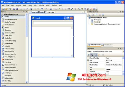 Képernyőkép Microsoft Visual Basic Windows 10