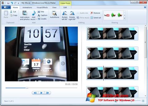 Képernyőkép Windows Live Movie Maker Windows 10