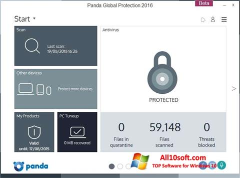 Képernyőkép Panda Global Protection Windows 10