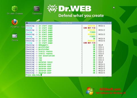 Képernyőkép Dr.Web LiveCD Windows 10