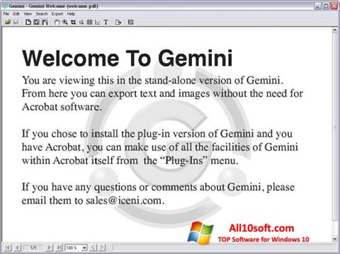Képernyőkép Gemini Windows 10
