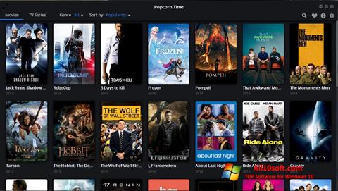 Képernyőkép Popcorn Time Windows 10