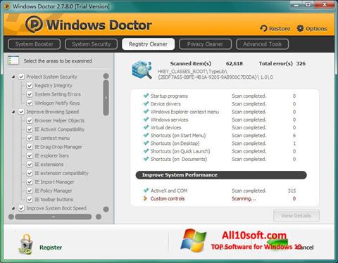 Képernyőkép Windows Doctor Windows 10