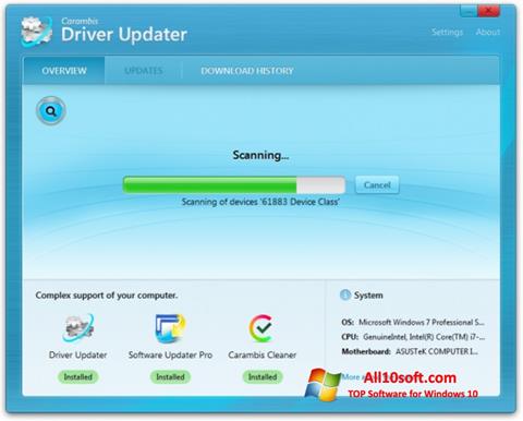Képernyőkép Carambis Driver Updater Windows 10