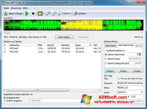 Képernyőkép MP3 Cutter Windows 10