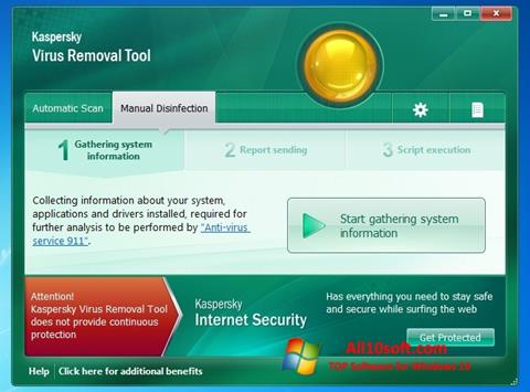 Képernyőkép Kaspersky Virus Removal Tool Windows 10