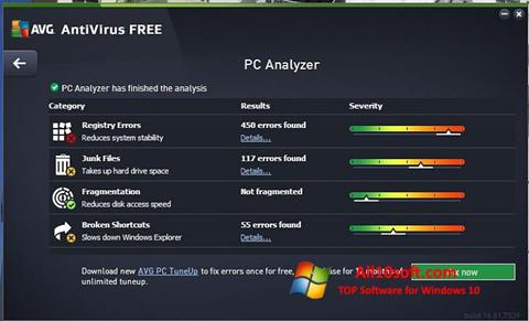 Képernyőkép AVG AntiVirus Free Windows 10