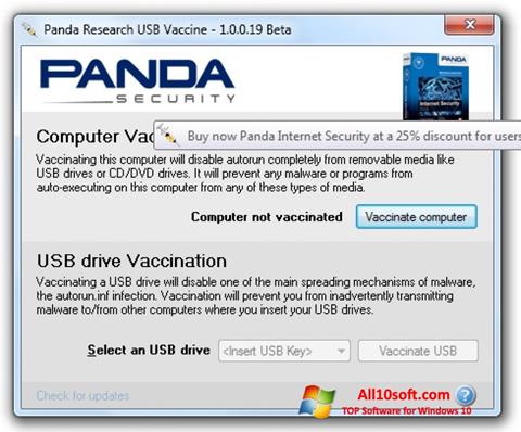 Képernyőkép Panda USB Vaccine Windows 10