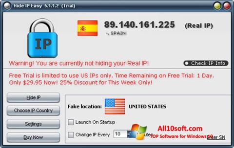 Képernyőkép Hide IP Easy Windows 10